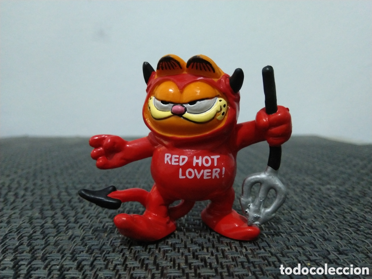 Figuras de goma y PVC: FIGURA PVC GARFIELD BULLY COMICS TEBEOS JOHN ODDIE LASA&Ntilde;A GATO DEMONIO DIABLO TRIDENTE