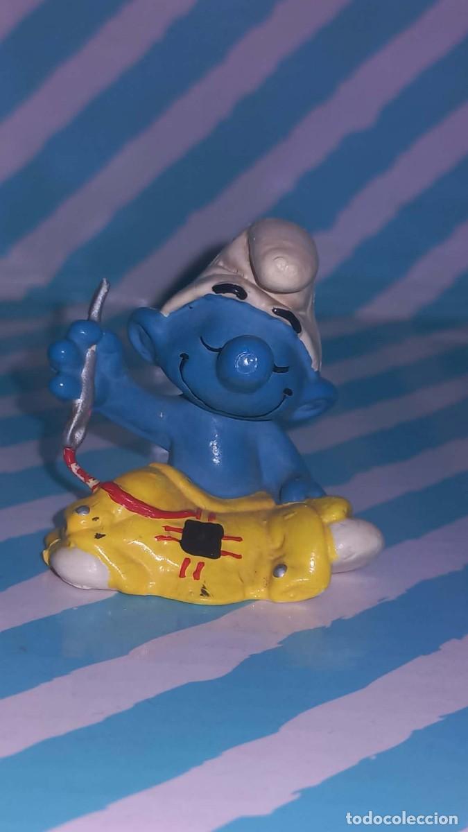 Figuras de goma y PVC: Figura pvc Pitufo sastre, Los Pitufos, Les Schtroumpfs, The Smurfs, a&ntilde;os 80