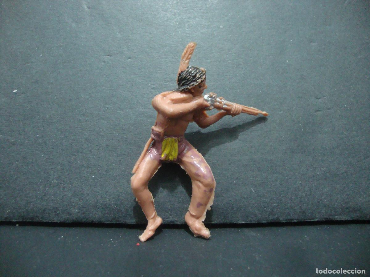 Figuras de goma y PVC: FIGURA PLASTICO INDIO A RESTAURAR