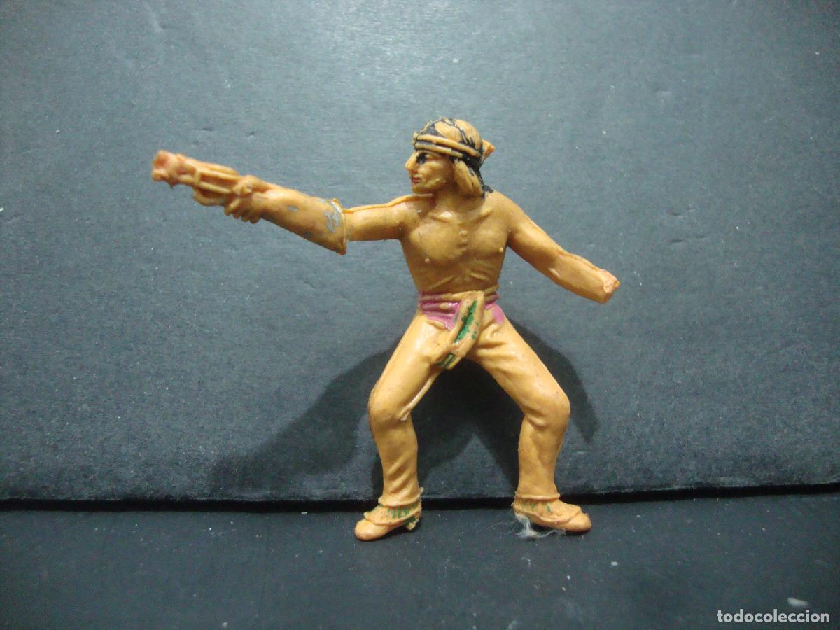 Figuras de goma y PVC: FIGURA PLASTICO INDIO A RESTAURAR