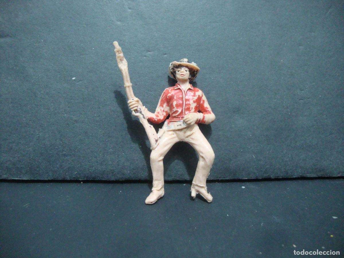 Figuras de goma y PVC: FIGURA PLASTICO VAQUERO A RESTAURAR