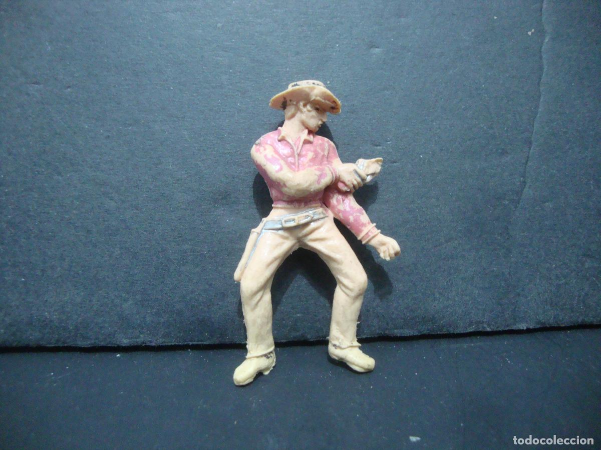 Figuras de goma y PVC: FIGURA PLASTICO VAQUERO A RESTAURAR