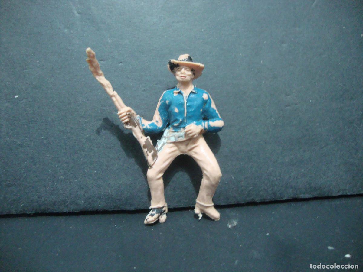 Figuras de goma y PVC: FIGURA PLASTICO VAQUERO A RESTAURAR