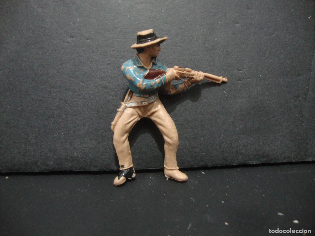 Figuras de goma y PVC: FIGURA PLASTICO VAQUERO A RESTAURAR