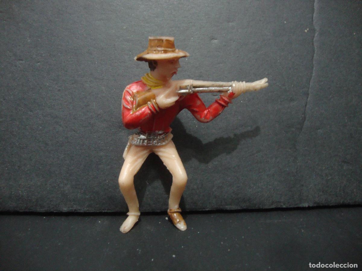 Figuras de goma y PVC: FIGURA PLASTICO VAQUERO A RESTAURAR