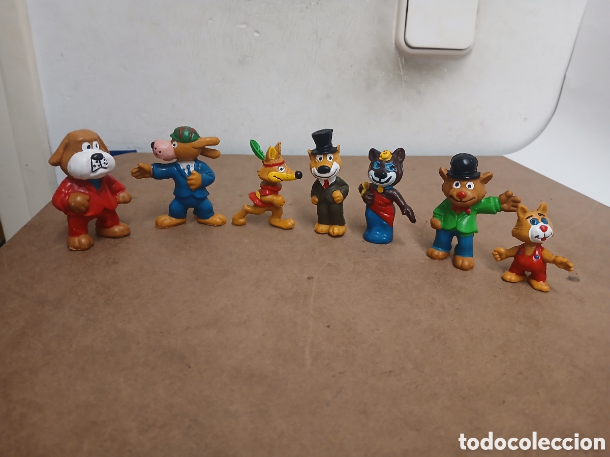 Figuras de goma y PVC: Willy Fog colecci&oacute;n completa de 7 mu&ntilde;ecos bootles a&ntilde;os 80