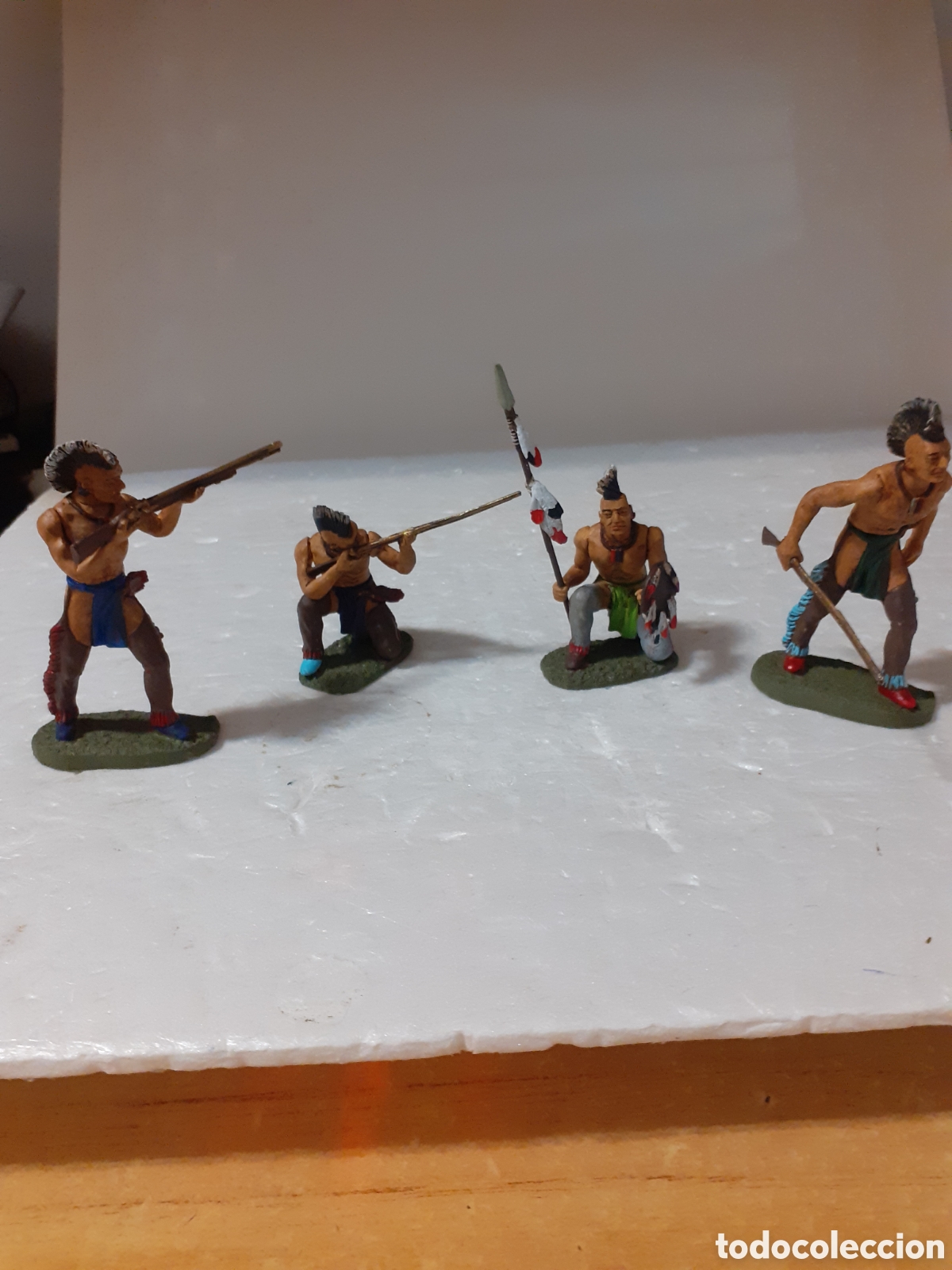 Figuras de goma y PVC: FIGURAS INDIOS AMERICANOS LINEOL ALEMANIA