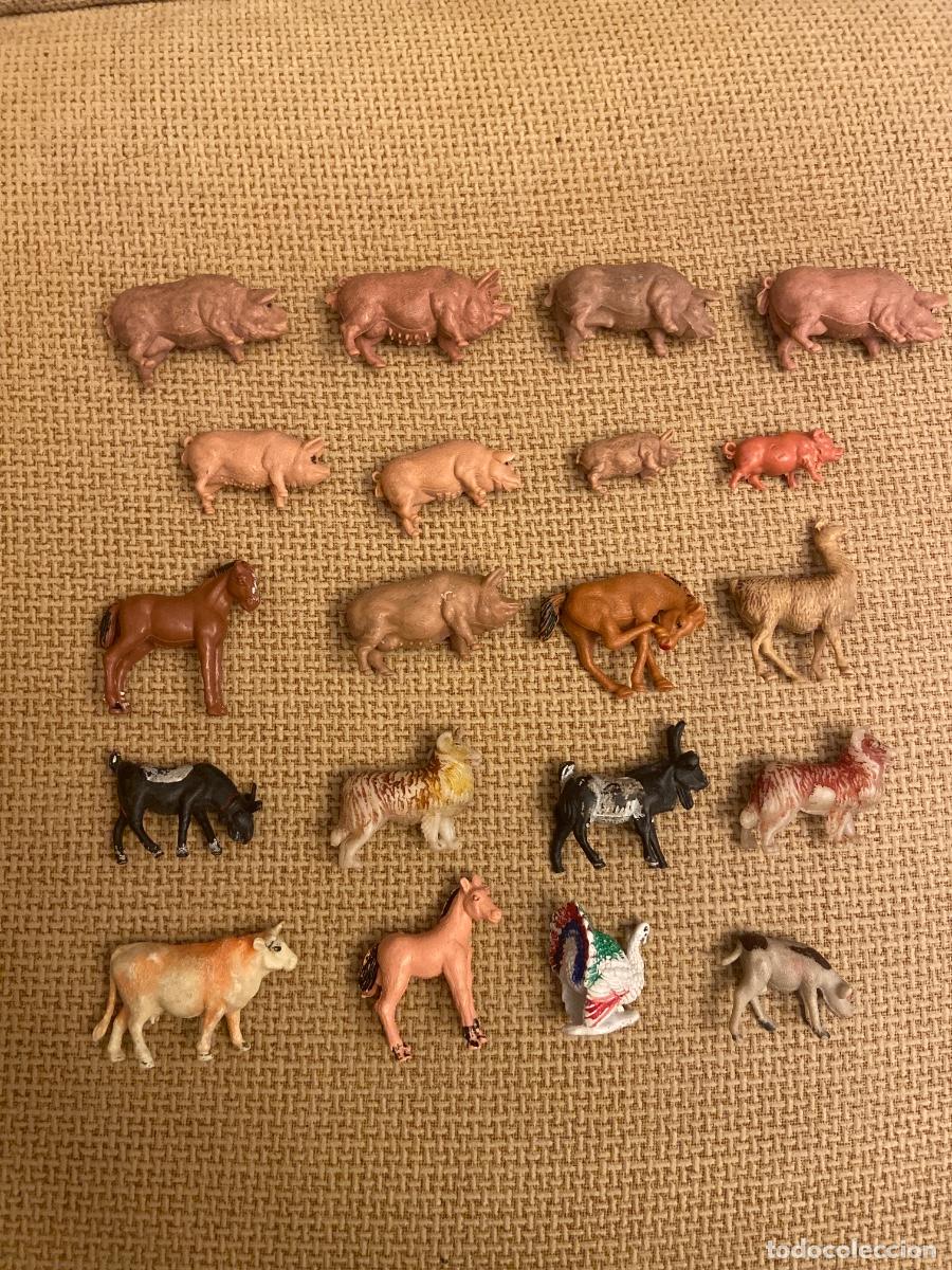 Figuras de goma y PVC: Lote animales pl&aacute;stico antiguos
