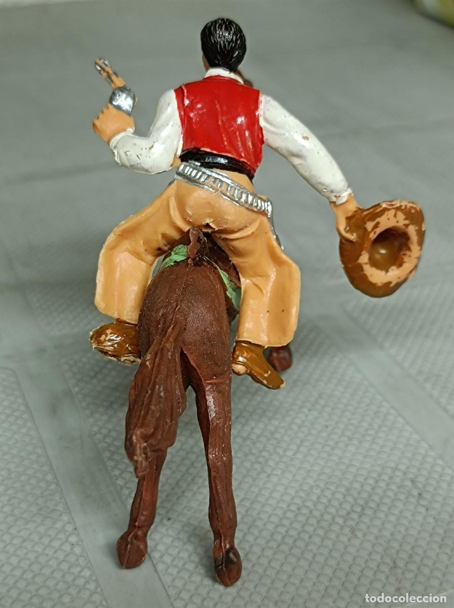 Figuras de goma y PVC: VAQUERO COWBOY COMANSI DE PL&Aacute;STICO A CABALLO - Foto 4