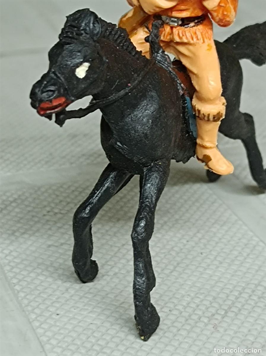 Figuras de goma y PVC: VAQUERO COWBOY COMANSI DE PL&Aacute;STICO A CABALLO - Foto 4