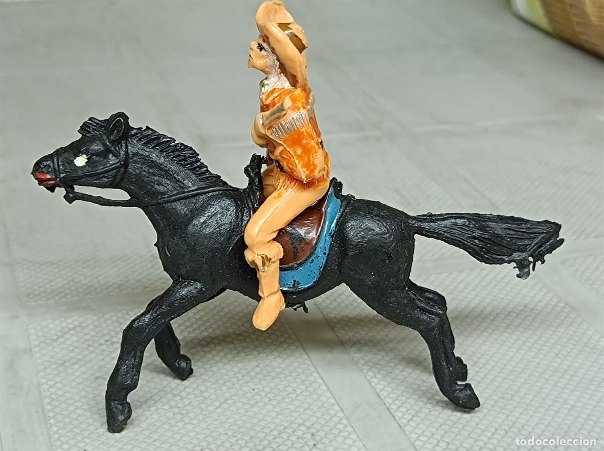 Figuras de goma y PVC: VAQUERO COWBOY COMANSI DE PL&Aacute;STICO A CABALLO - Foto 5