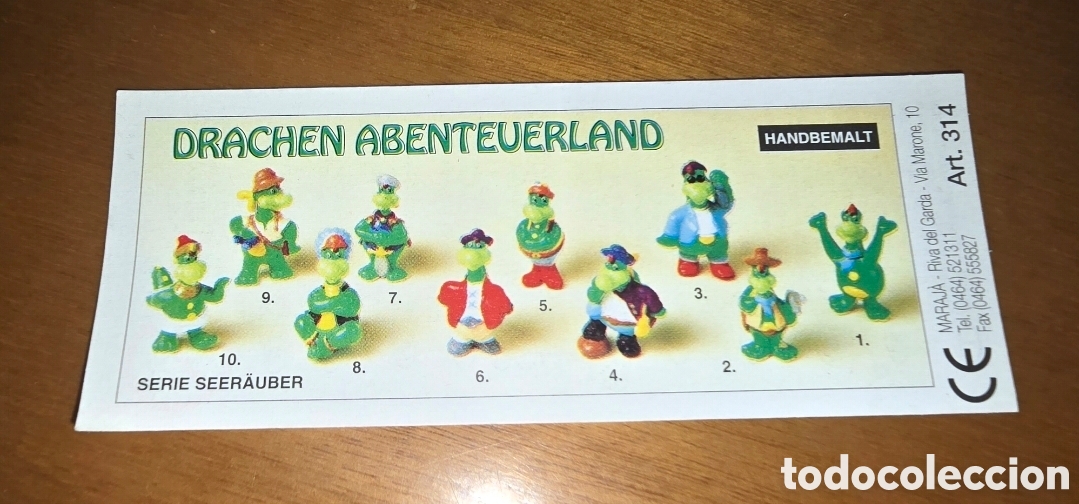 Figuras de goma Kinder: Bpz papel instrucciones Zaini Maraj&aacute; o similar dragones folleto figuras no kinder no Ferrero (bol 2)