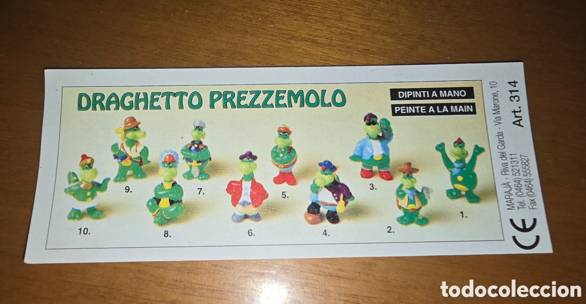 Figuras de goma Kinder: Bpz papel instrucciones Zaini Maraj&aacute; o similar dragones folleto figuras no kinder no Ferrero (bol 2)