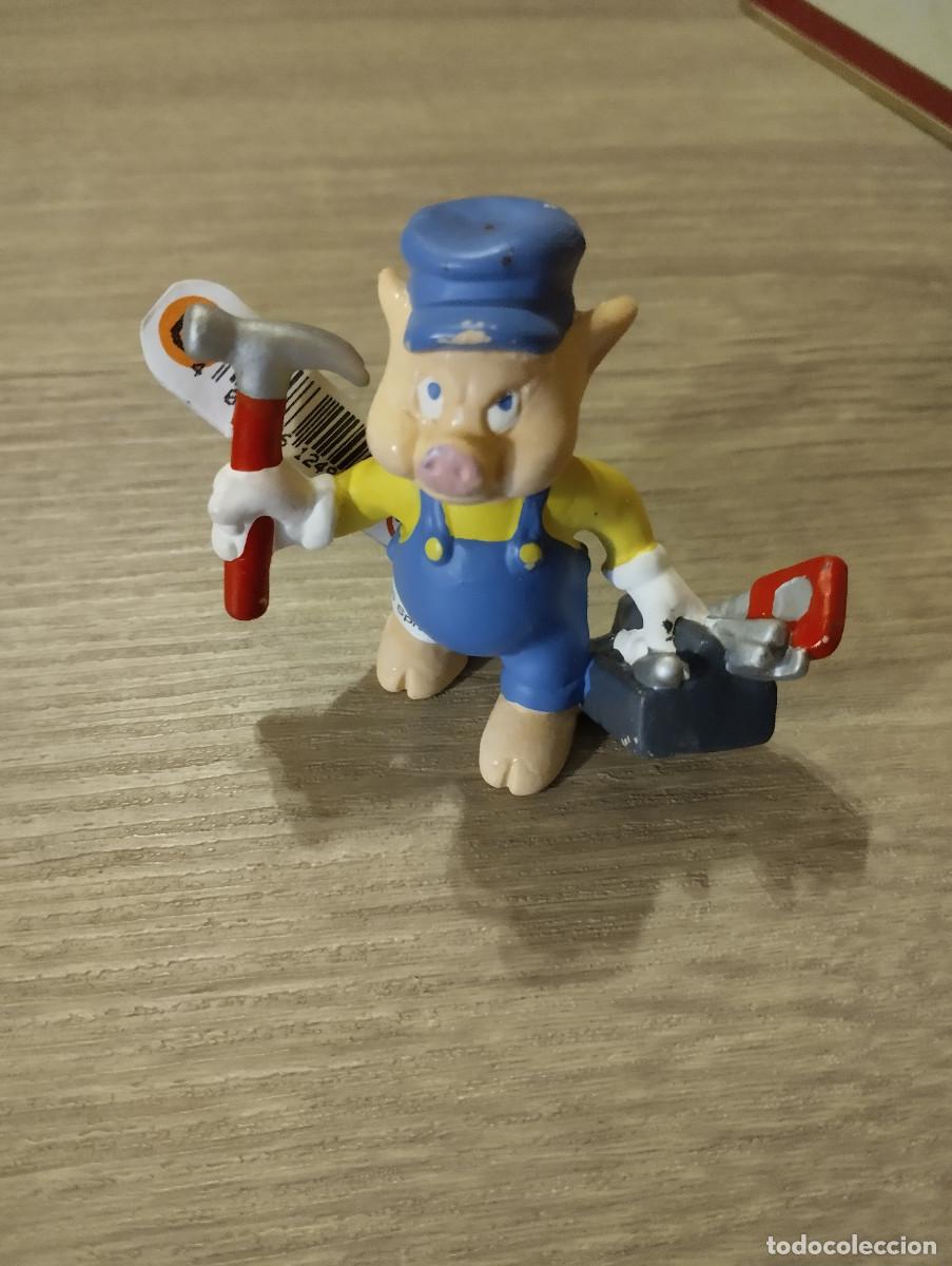 Figuras de goma y PVC: figura de cerdito del corto de disney los tres cerditos de bullyland