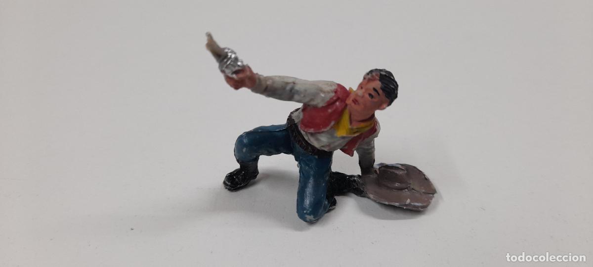 Figuras de goma y PVC: VAQUERO - COWBOY . REALIZADO POR PECH . ORIGINAL A&Ntilde;OS 50 EN GOMA
