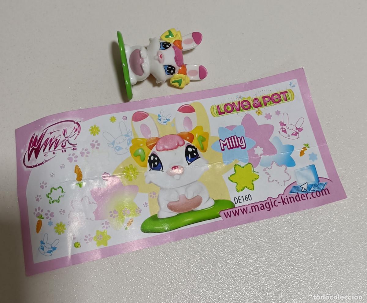 Figuras de goma Kinder: kinder figura mu&ntilde;eco mu&ntilde;equito figurita bpz papel conejito winx club mascota pet love de 160 milly