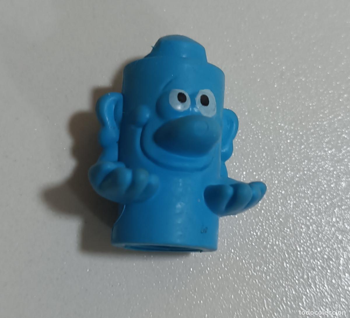 Figuras de goma Kinder: kinder totem goma mu&ntilde;eco color serie nv azul mu&ntilde;equito figura