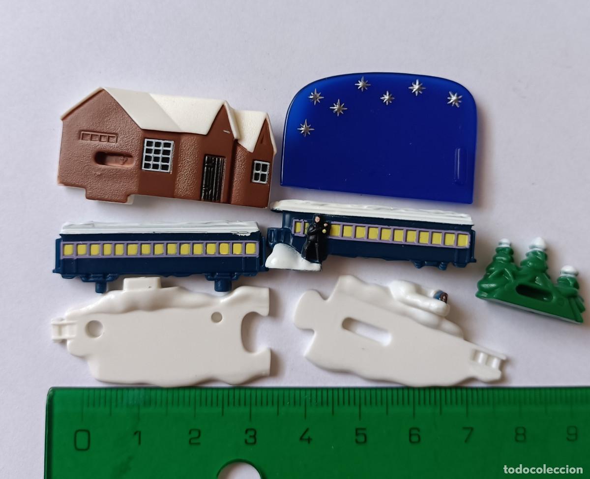 Figuras de goma Kinder: polar express expres kinder pelicula diorama tren nieve trenecito miniatura escala mini escena vagon