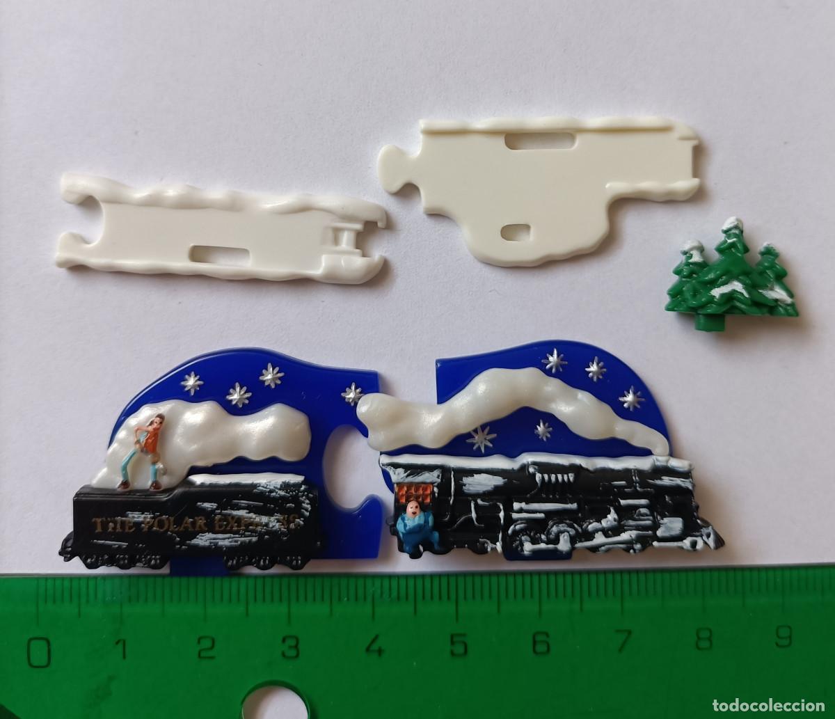 Figuras de goma Kinder: polar express expres kinder pelicula diorama tren nieve trenecito miniatura escala mini escena vagon