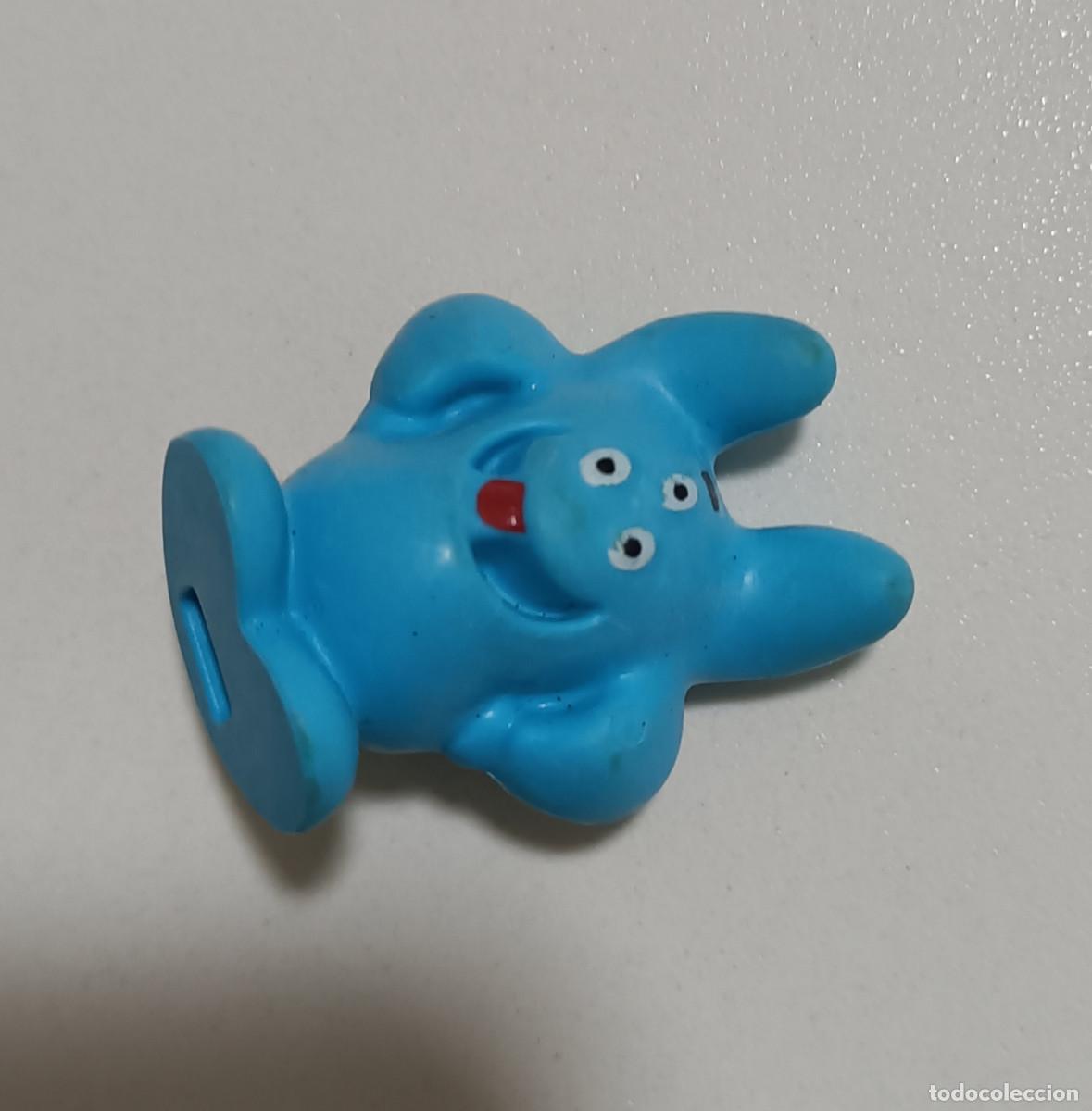 Figuras de goma Kinder: figura mu&ntilde;eco figurita mu&ntilde;equito goma kinder serie un monstruo monstruito mini azul