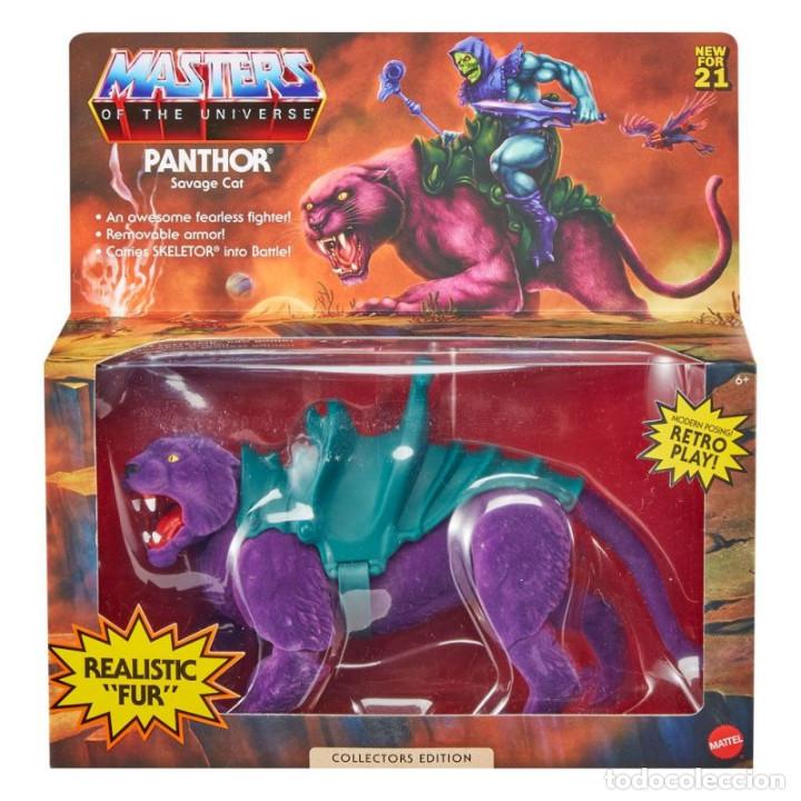 Figure Masters del Universo: Figura Panthor Flocked Collectors Edition Exclusive 14 cm - Masters of the Universe Origins - Mattel