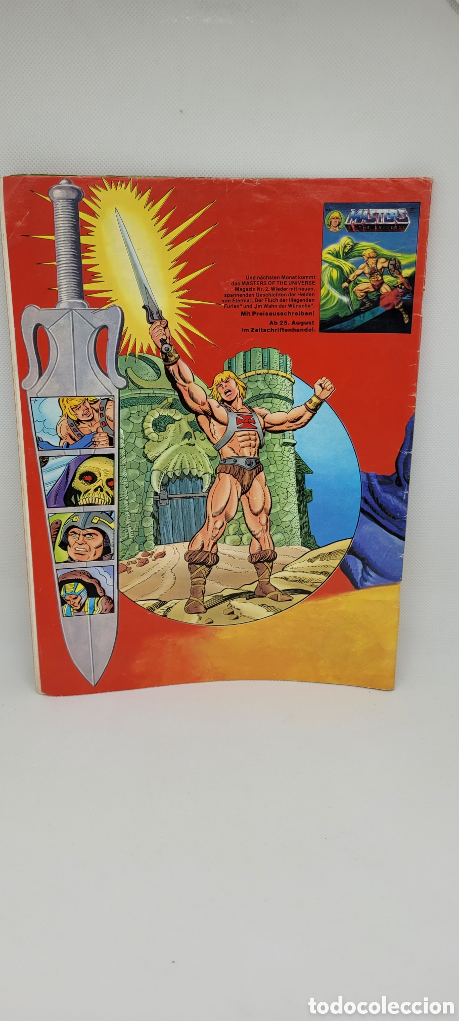 Figuras Masters del Universo: RARO COMIC MASTERS DEL UNIVERSO NUMERO 1. 1987. ALEMAN. POSTER INTERIOR. - Foto 2
