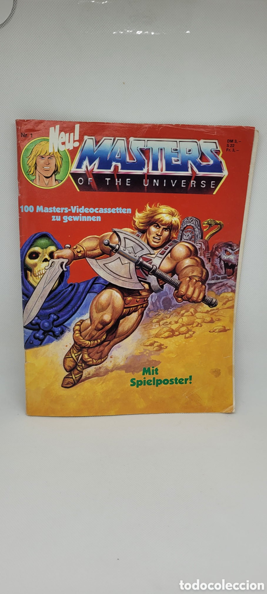 Figuras Masters del Universo: RARO COMIC MASTERS DEL UNIVERSO NUMERO 1. 1987. ALEMAN. POSTER INTERIOR. - Foto 1