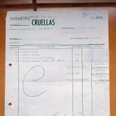 Figuras Masters del Universo: ANTIGUA FACTURA DE JUGUETES CRUELLAS - 1986 - BLISTER PROMOCION MASTERS DEL UNIVERSO