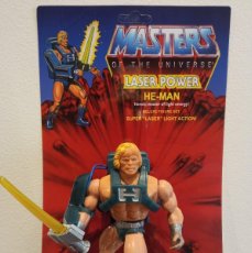 Figuras Masters del Universo: HE-MAN LASER POWER, ESPADA LUMINOSA, VINTAGE, MASTERS DEL UNIVERSO, MOTU, MATTEL, 1987.