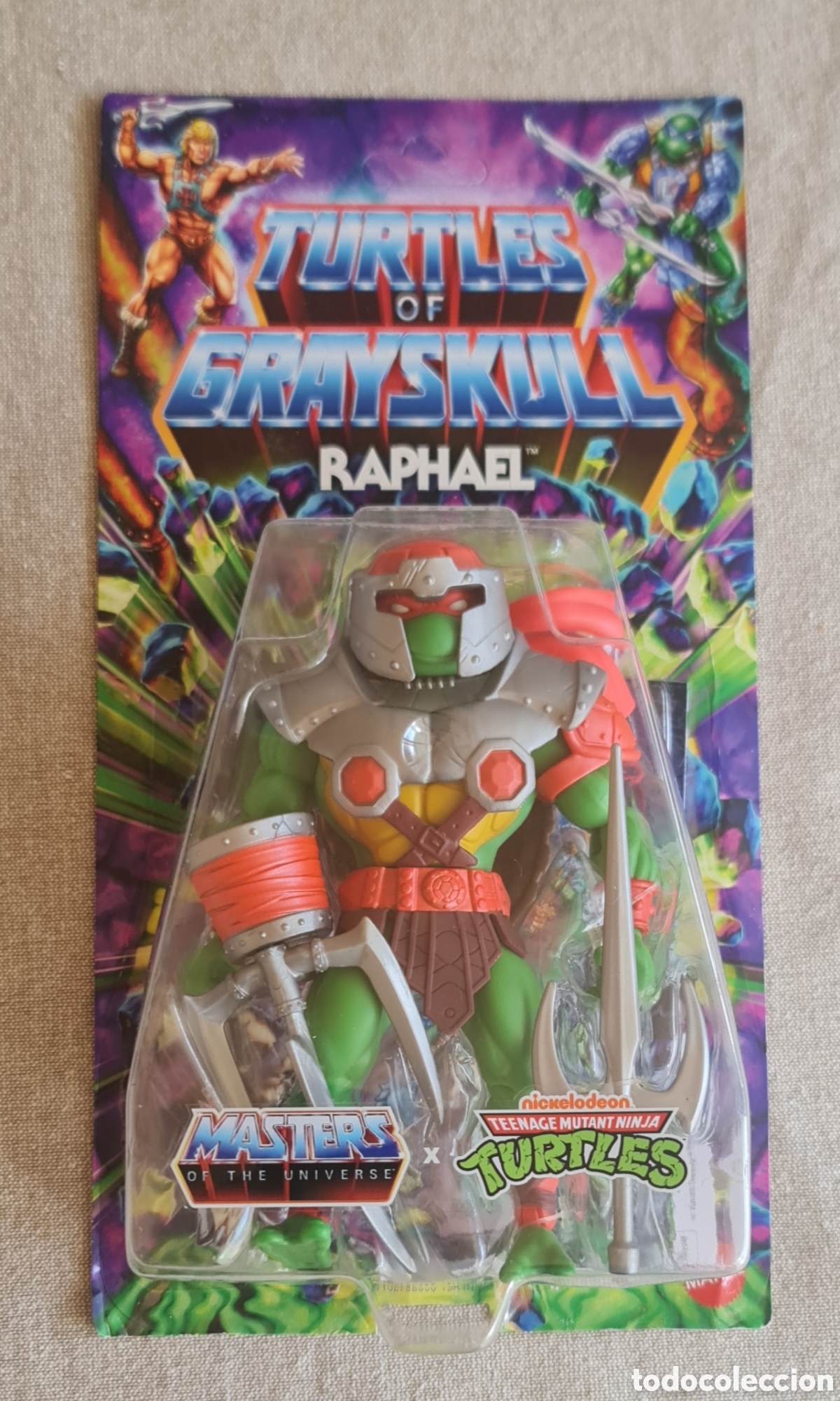 Figuras Masters del Universo: Masters of the Universe x Teenage Mutant Ninja Turtles - Raphael Turtles of Grayskull Origins 5.5&rdquo;