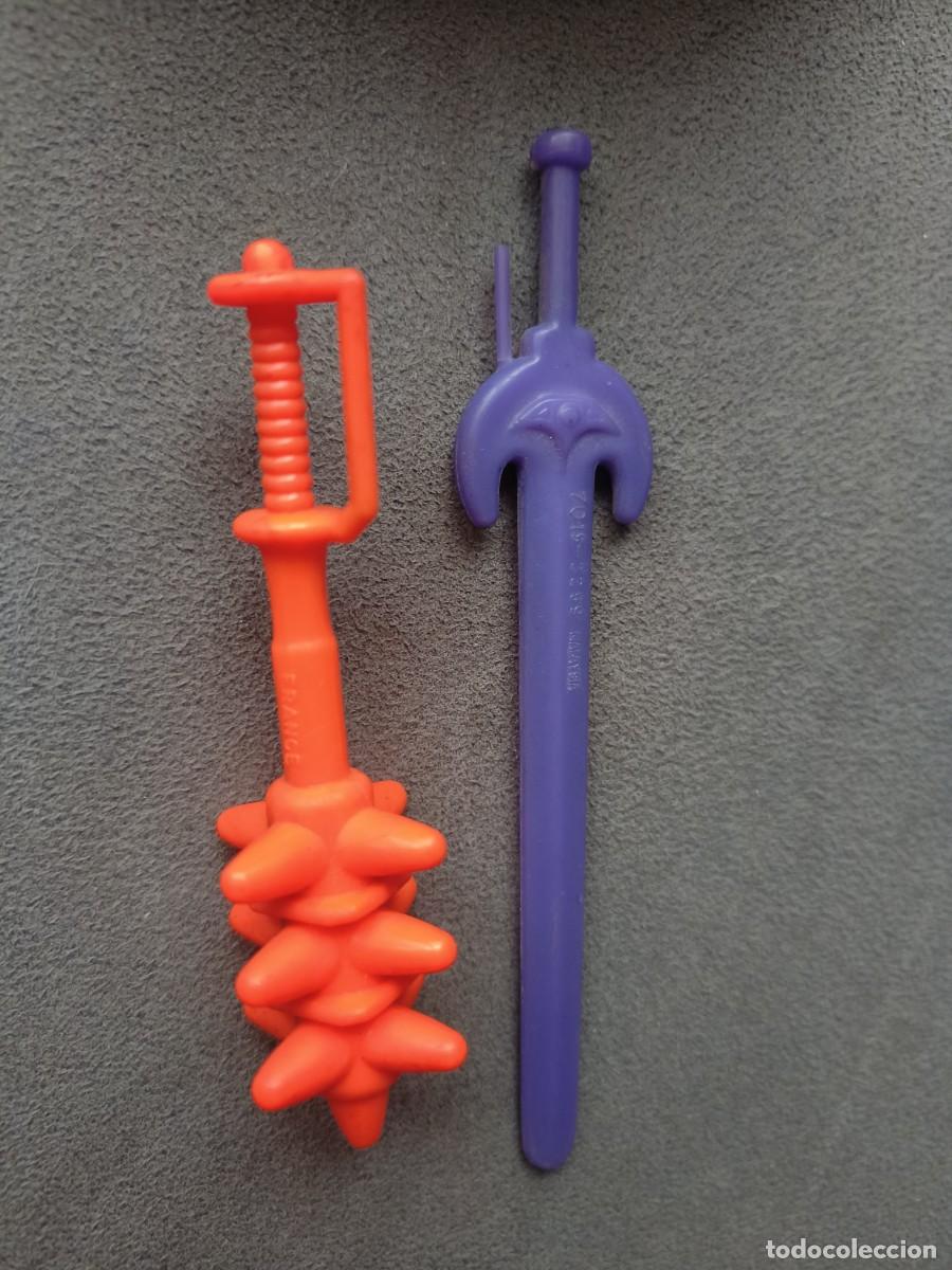 Figuras Masters del Universo: Lote Armas Heman masters Universo originales a&ntilde;os 80 Espada y Maza