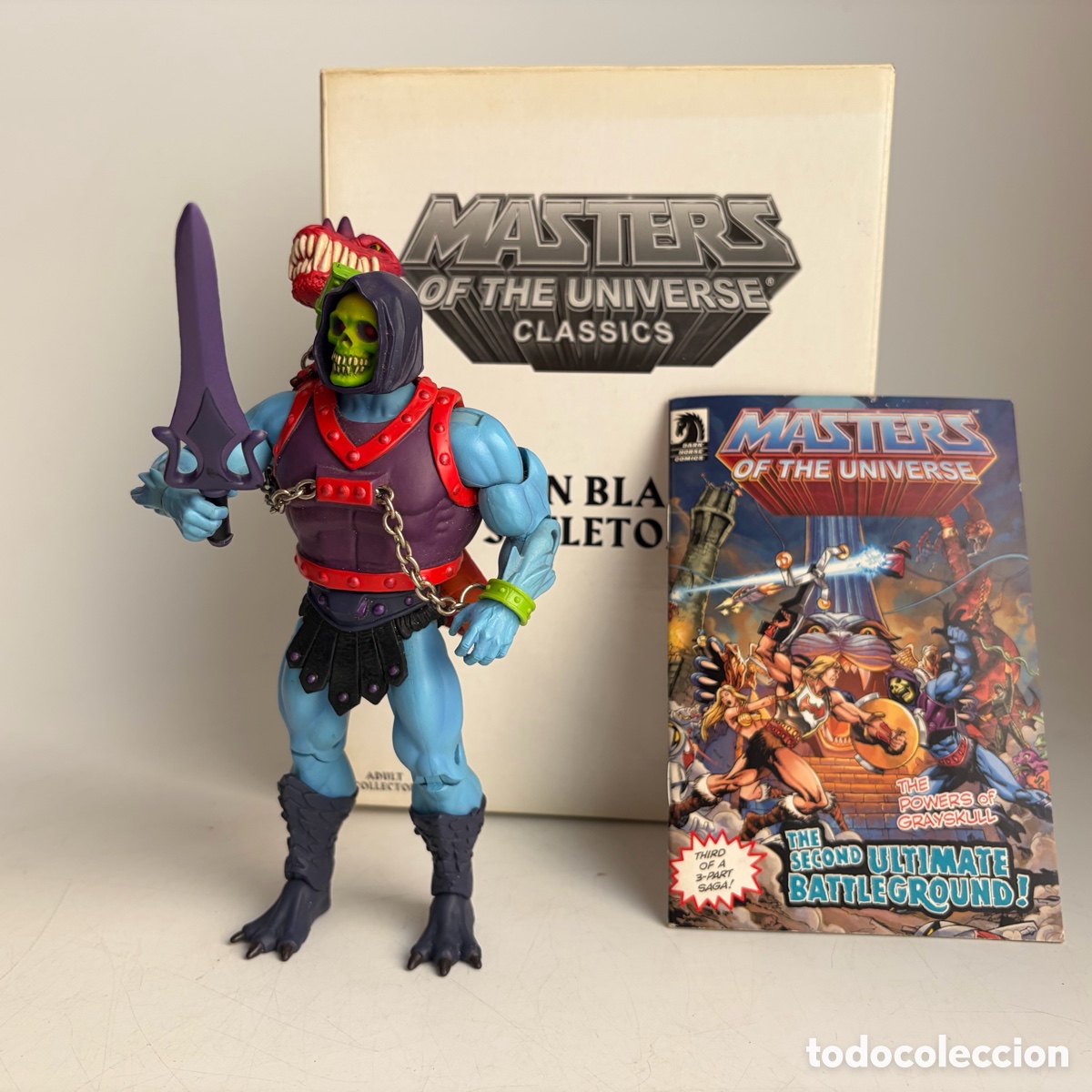 Figurines Ma&icirc;tres de l'Univers: Figura mu&ntilde;eco Dragon Blaster Skeletor 2012 Masters del Universo Motu Classics con comic mattel