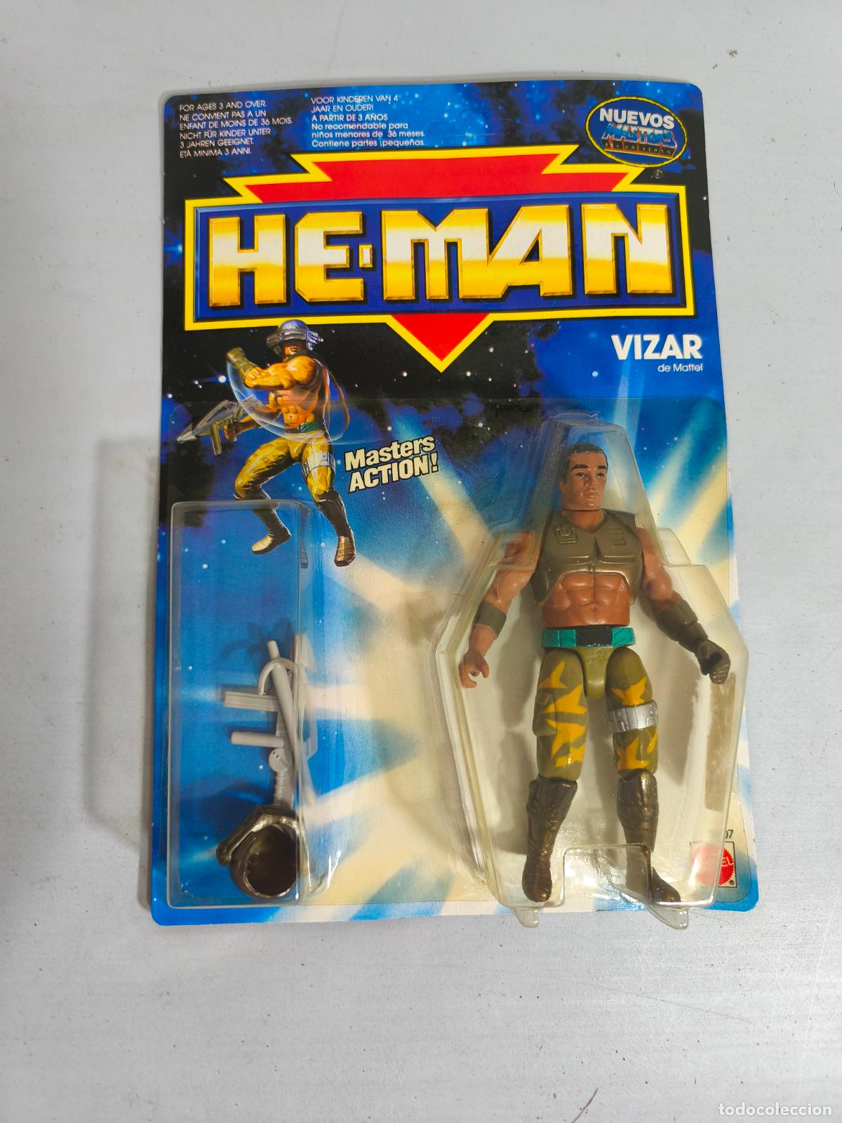 Figuras Masters del Universo: MASTER DEL UNIVERSO, HE MAN VIZAR, DE MATTEL, A&Ntilde;O 1990, EN BLISTER. CC