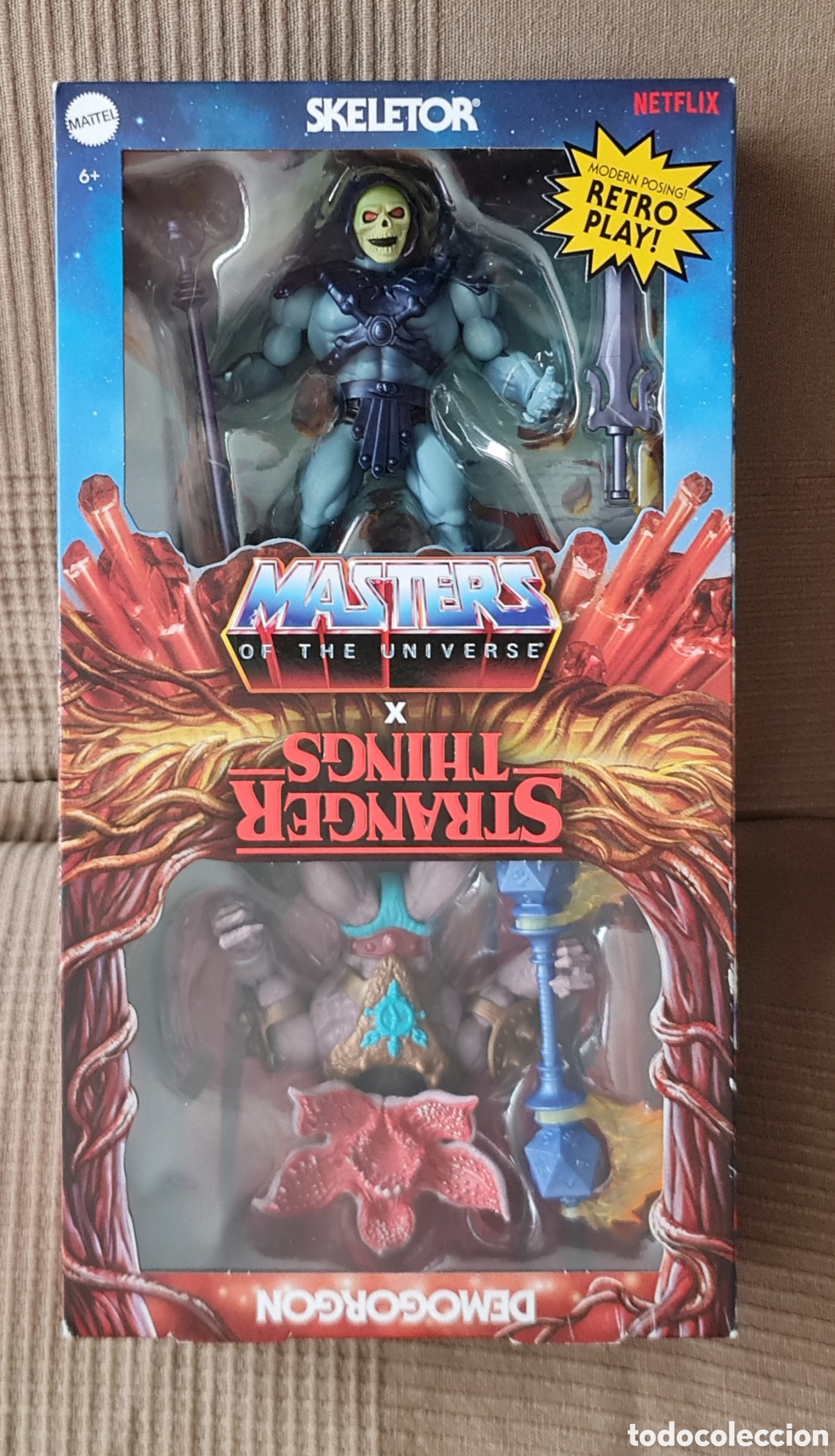 Figure Masters del Universo: Masters of the Universe X Stranger Things: Skeletor & Demogorgon Multipack origins