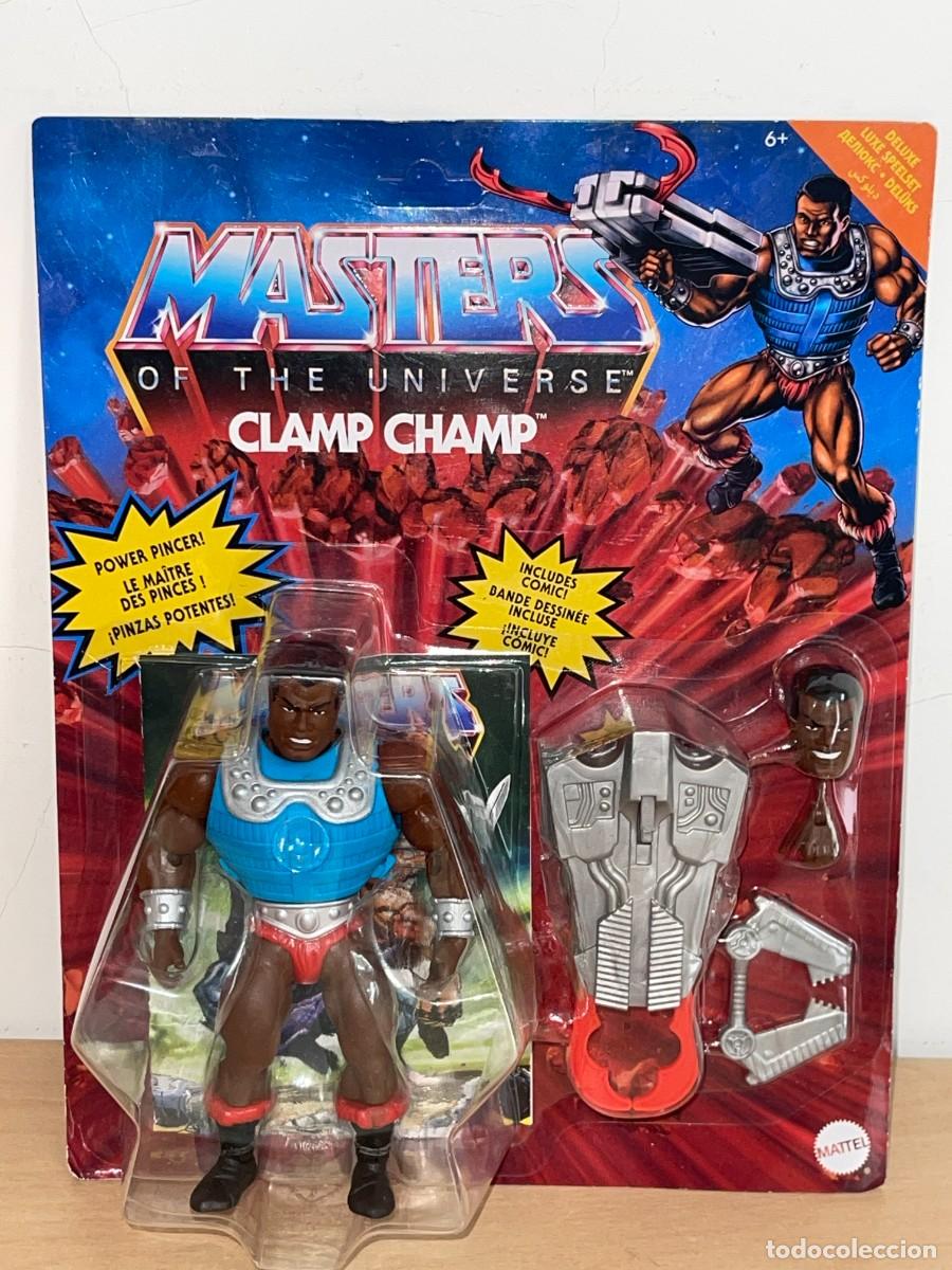Figuren von Masters of the Universe: Mattel Masters of the Universe Figura CLAMP CHAMP en bl&iacute;ster reedici&oacute;n 2020 A ESTRENAR motu