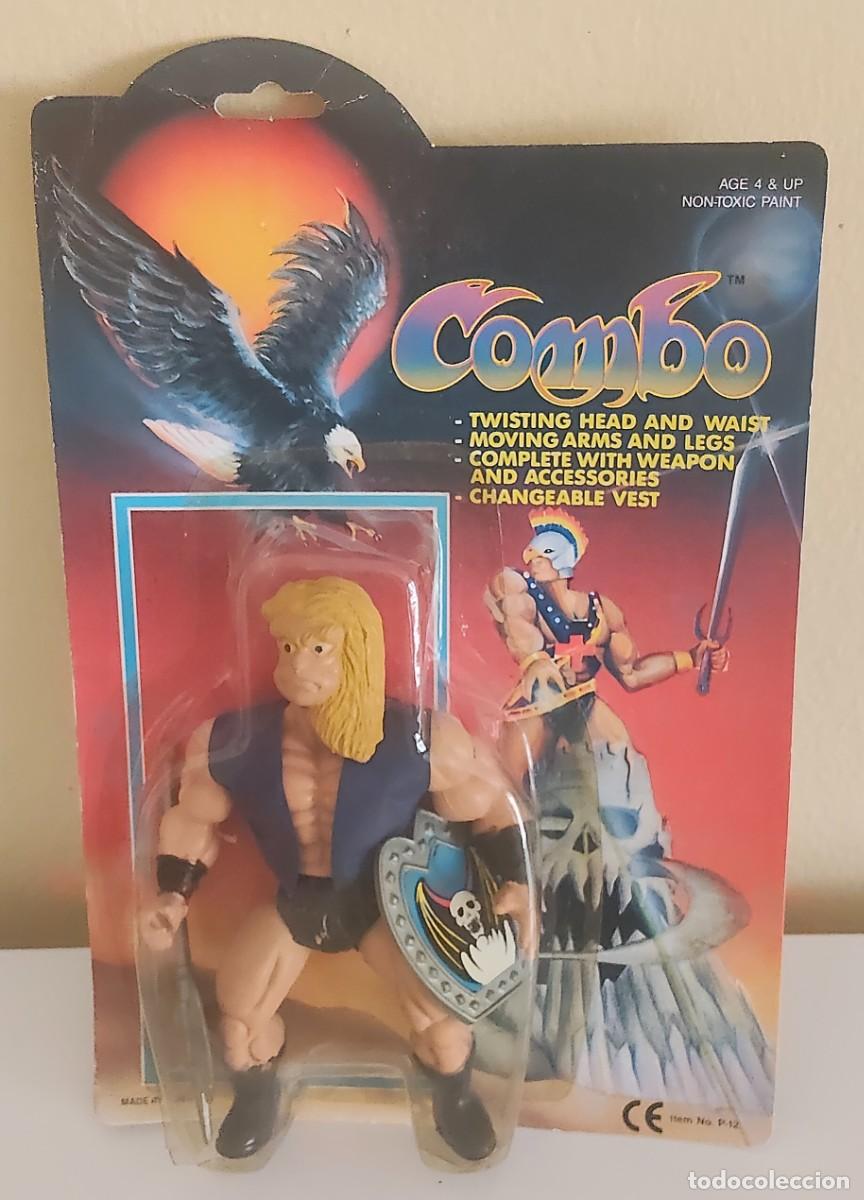 Figure Masters del Universo: COMBO HERO THE EVIL VINTAGE '80s ORIGINAL BL&Iacute;STER MOTU BOOTLEG MUY RARO