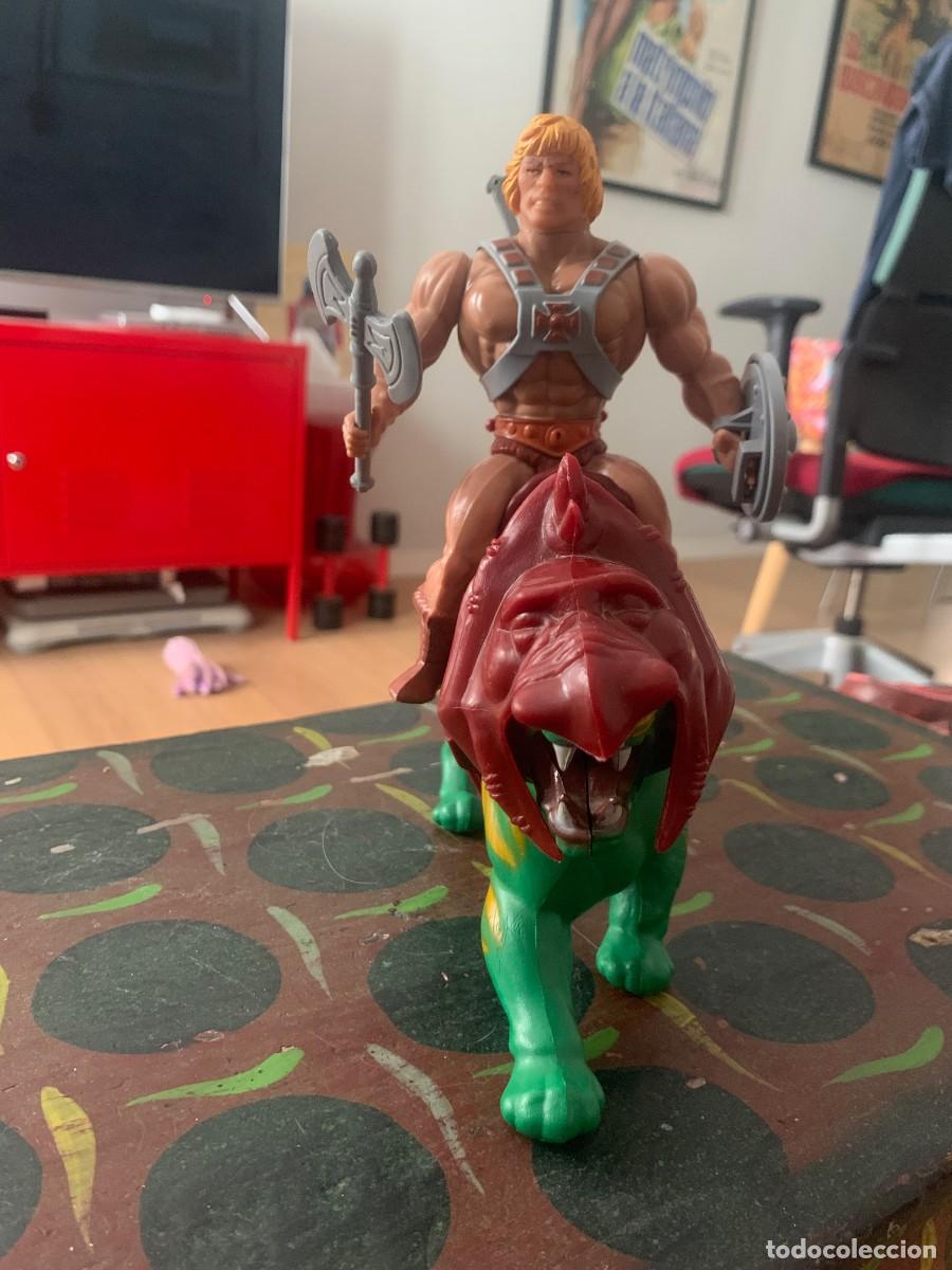 Figuras Masters del Universo: He-Man Spain 1981 + Battle Cat France completos MOTU Mattel
