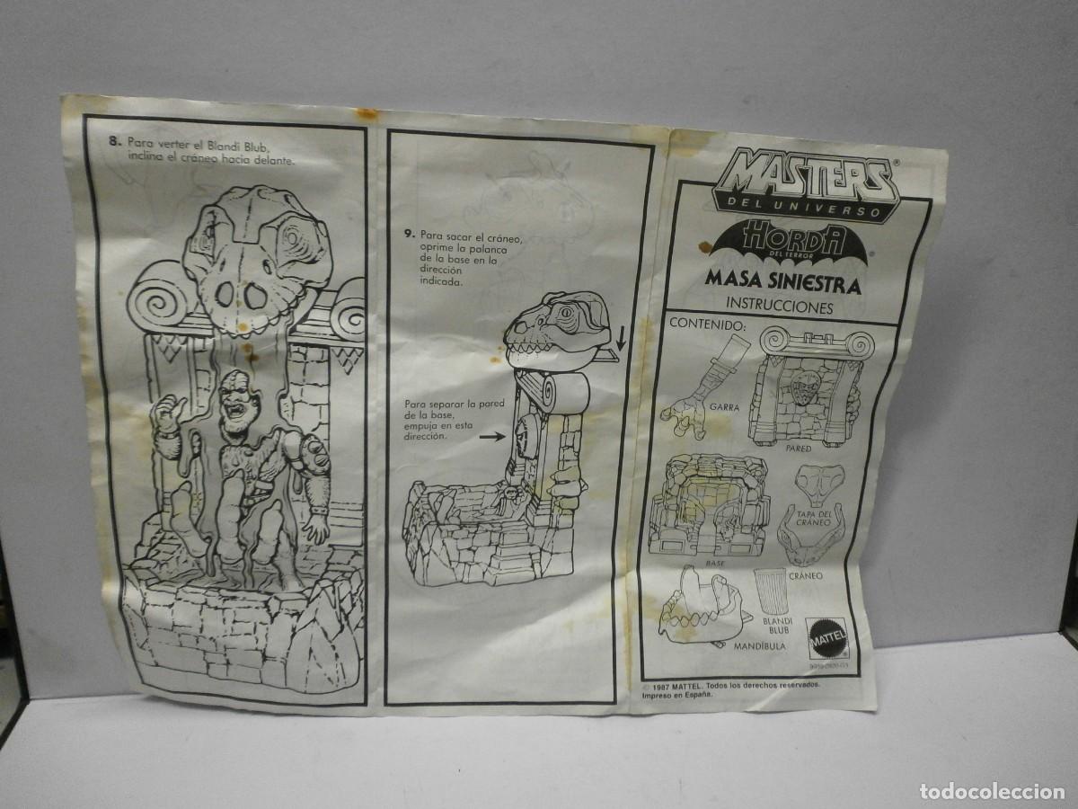 Figuras Masters del Universo: manual masters del universo horda del terror masa siniestra 1987 mattel espa&ntilde;a