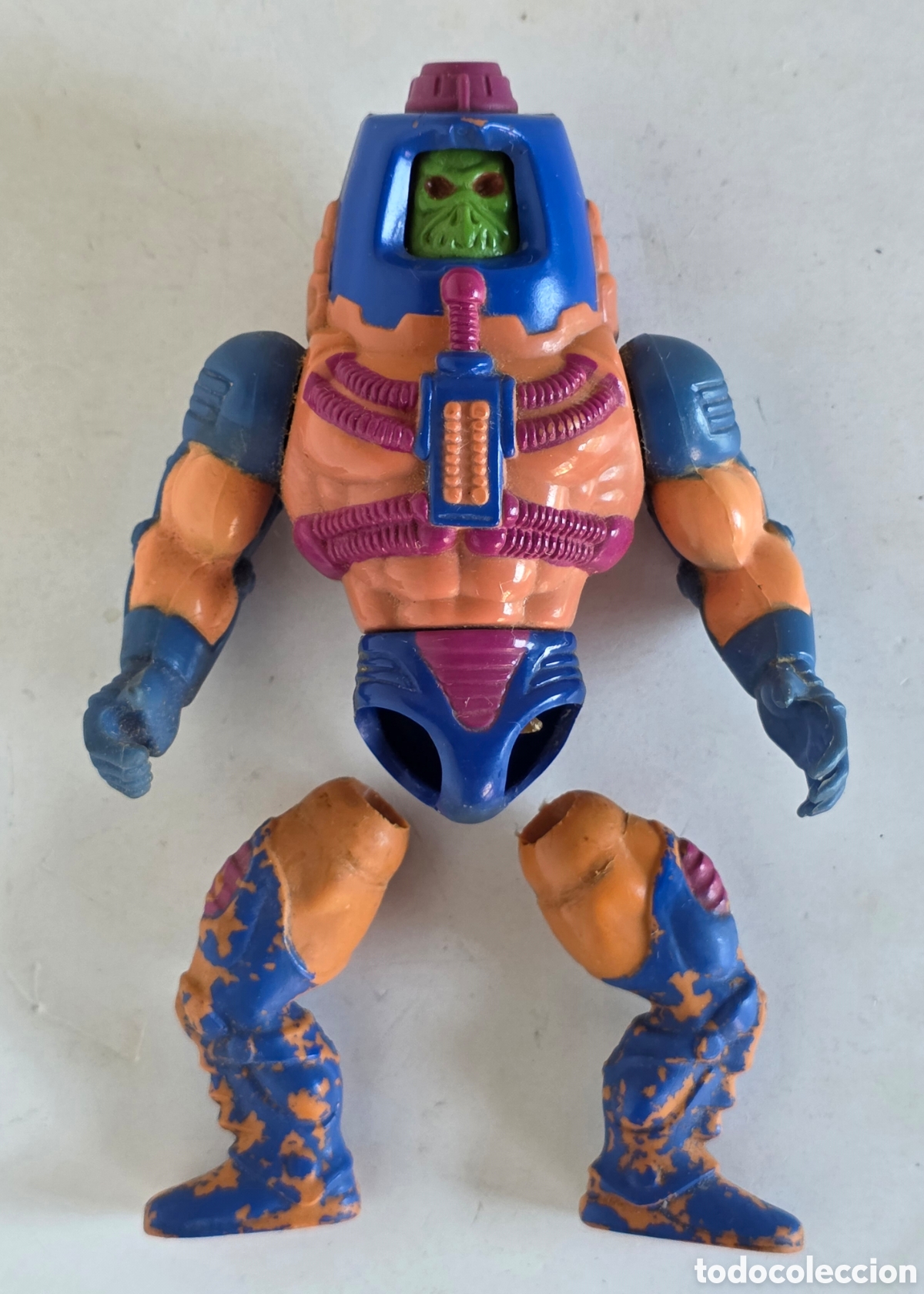 Figuren von Masters of the Universe: Figura Man-E-Faces Masters del Universo MOTU - Mattel 1982 France - He-Man Skeletor Rostros Juguete