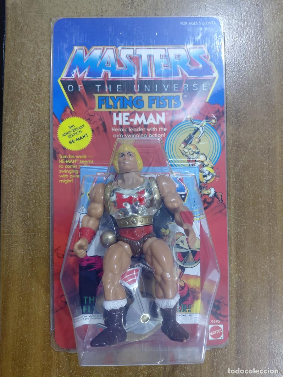 Figuras Masters del Universo: HE-MAN FLYING FISTS MOTU Vintage Masters of the Universe Blister Custom