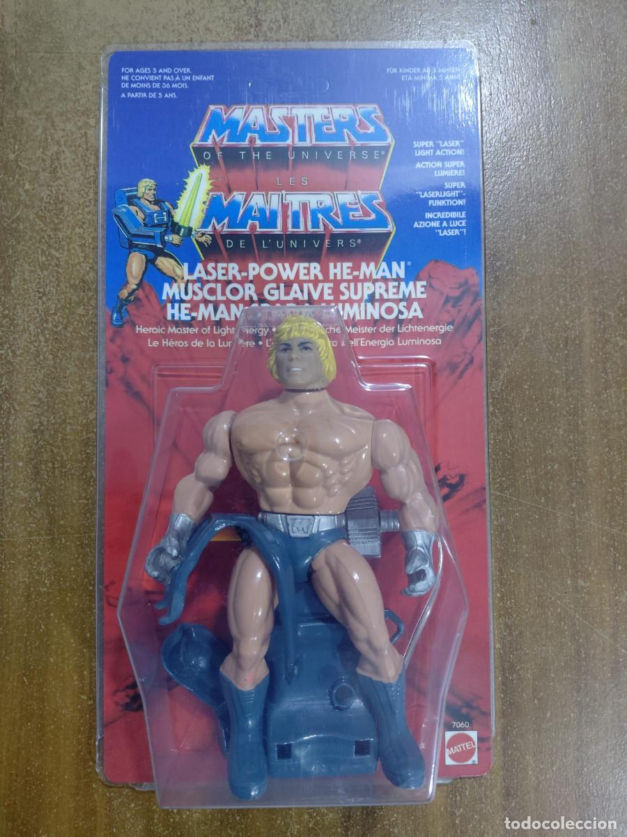 Figuras Masters del Universo: HE-MAN LASER-POWER MOTU Vintage Masters of the Universe Blister Custom
