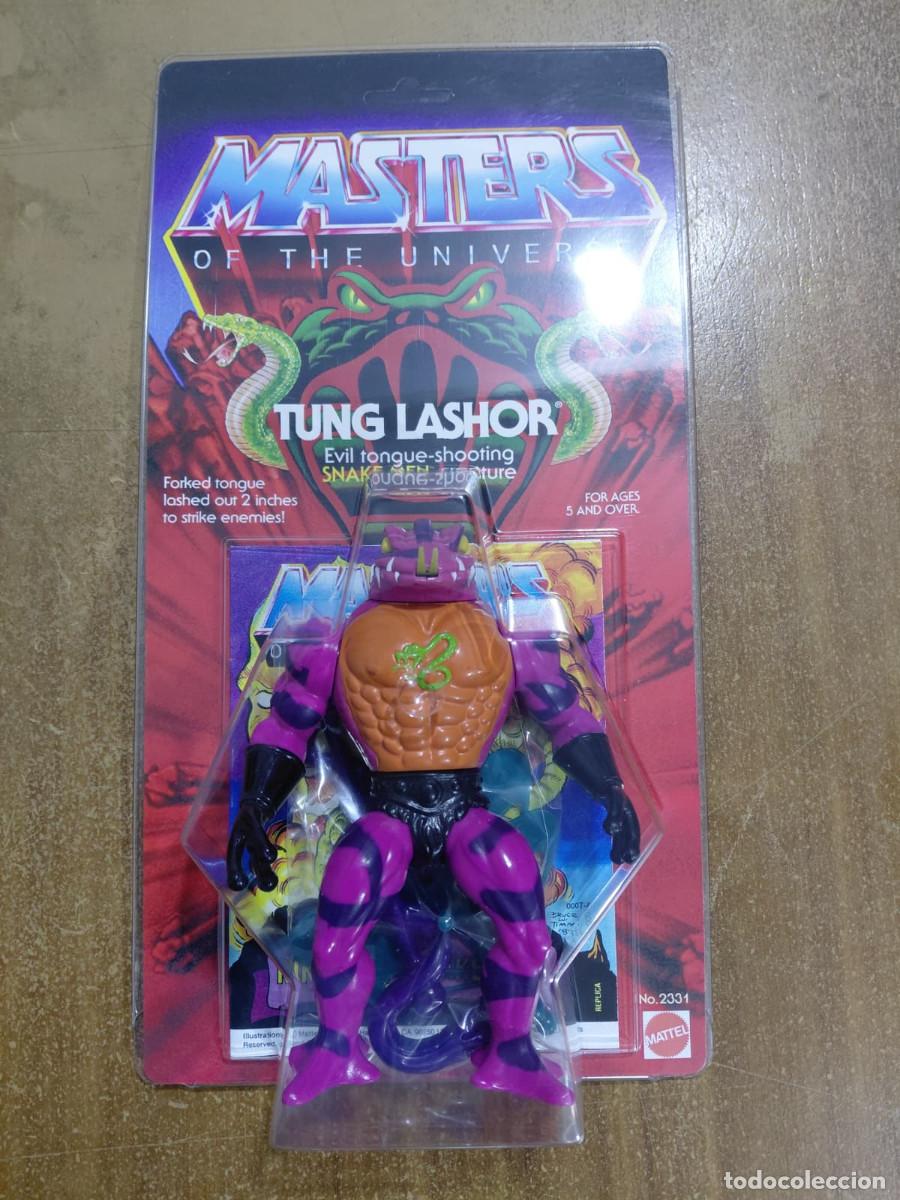 Figuras Masters del Universo: TUNG LASHOR MOTU Vintage Masters of the Universe Blister Custom