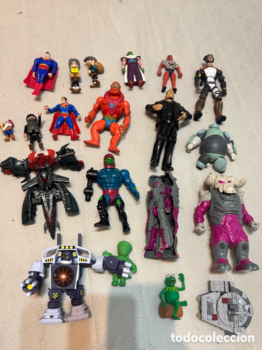 Figuren von Masters of the Universe: Lote Juguetes Antiguos 80s/90s: Trap Jaw, Beast Man, Transformers
