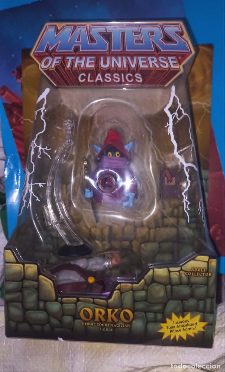 Figuras Masters del Universo: Figuras Orko y Prince Adam, Masters of the Universe Classics - Mattel - 2010, en blister, sin abrir