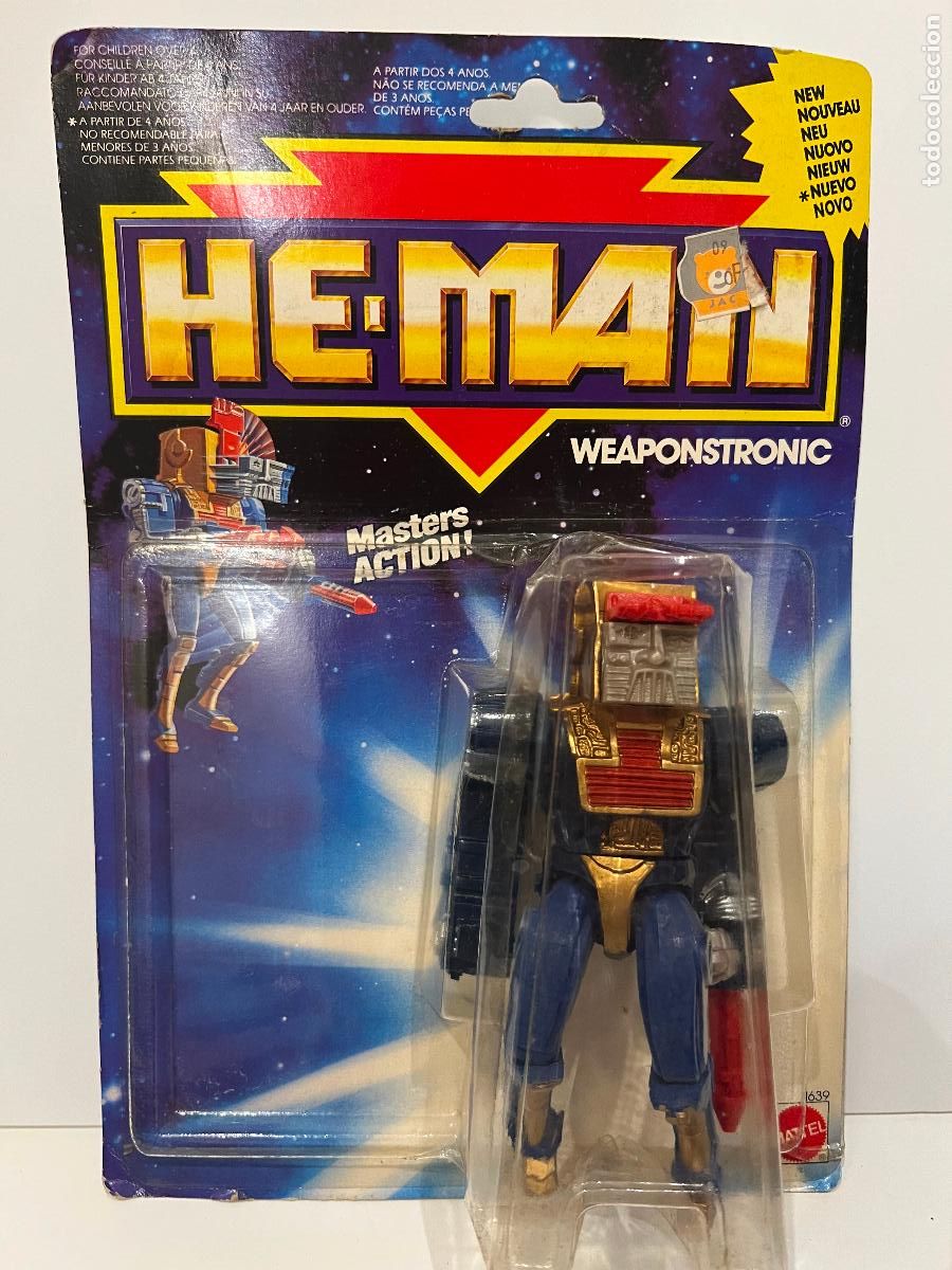 Figuras Masters del Universo: HE-MAN WEAPONSTRONIC EN BLISTER 1990 MATTEL ESPA&Ntilde;A MASTERS