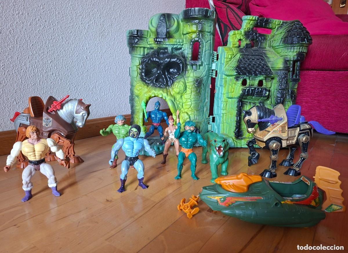 Figurines Ma&icirc;tres de l'Univers: MATTEL MASTER DEL UNIVERSO GRAN LOTE (11) CASTILLO GRAYSKULL, CABALLOS, VEH&Iacute;CULO, FIGURAS... A&Ntilde;OS 80