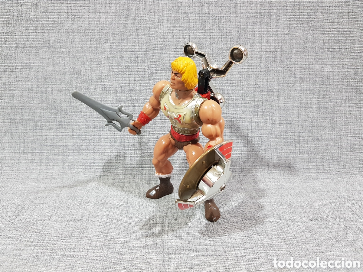 Figuras Masters del Universo: HE-MAN PU&Ntilde;O BOLEADOR MATTEL 1985 &iquest;SPAIN?