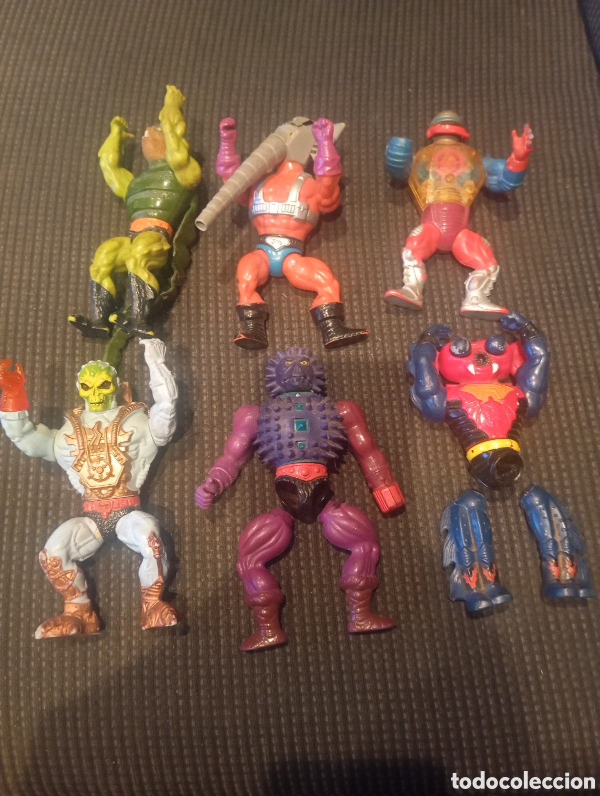 Figuras Masters del Universo: Lote 6 Figuras MOTU Vintage - Originales Mattel A&ntilde;os 80 (Scare Glow, Snout Spout, Roboto y m&aacute;s - Par