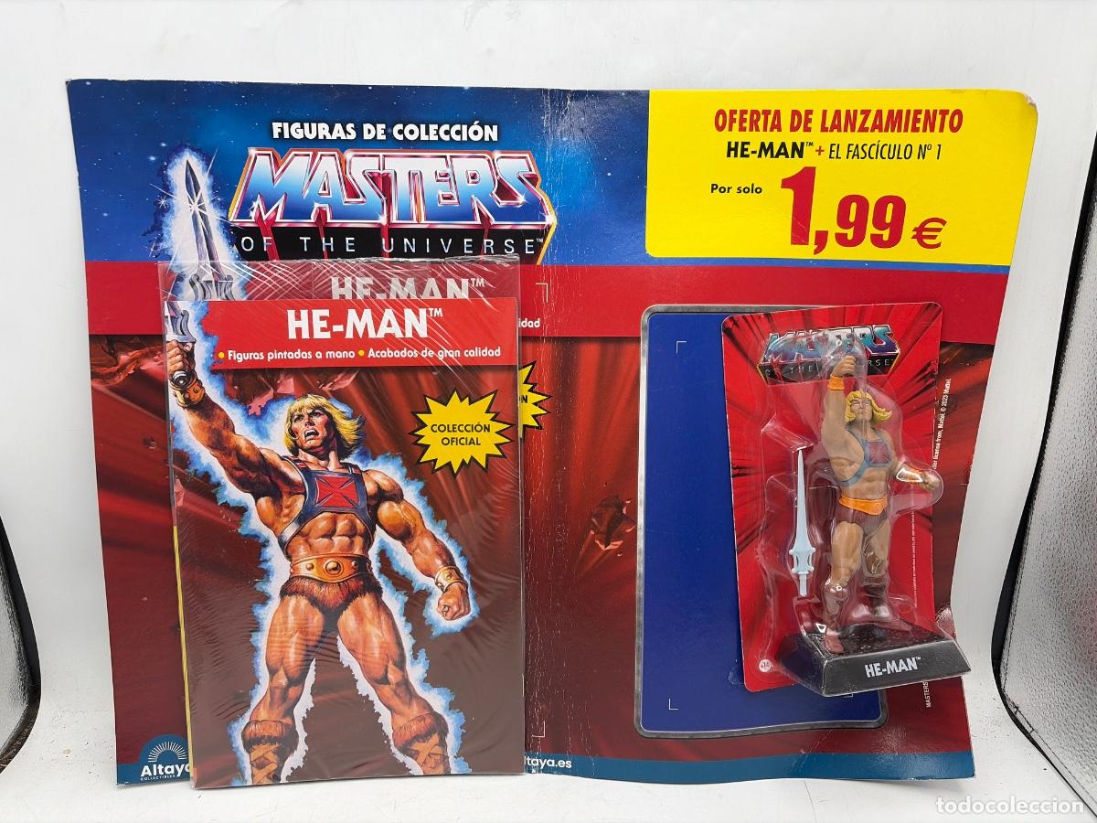 Figuras Masters del Universo: MASTERS OF THE UNIVERSE. FIGURA HE-MAN + LIBRETO N&ordm; 1. COLECCI&Oacute;N OFICIAL ALTAYA.