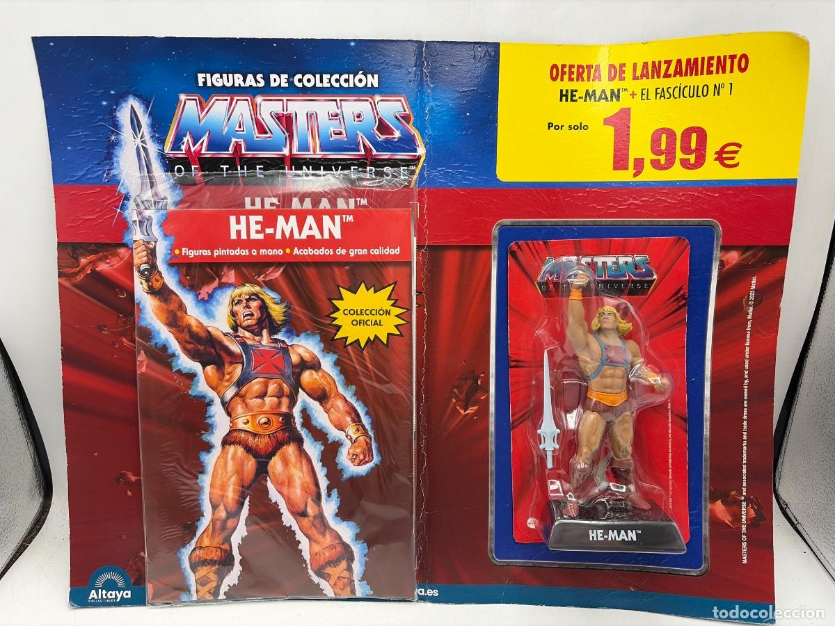 Figuras Masters del Universo: MASTERS OF THE UNIVERSE. FIGURA HE-MAN + LIBRETO N&ordm; 1. COLECCI&Oacute;N OFICIAL ALTAYA.